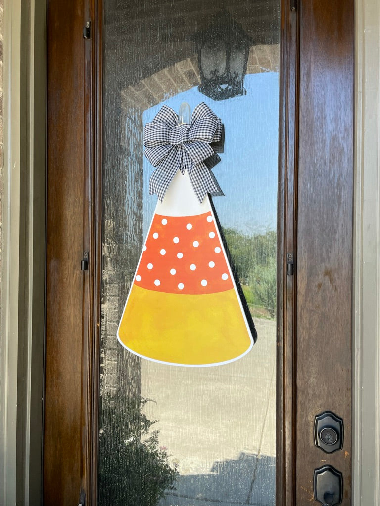 Simply Flawed Sweet Candy Corn Door Sign