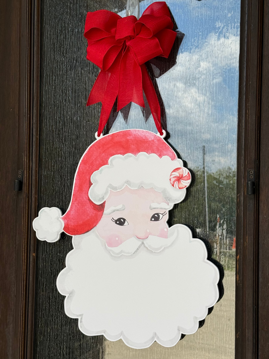 Jolly Red Santa Door Sign