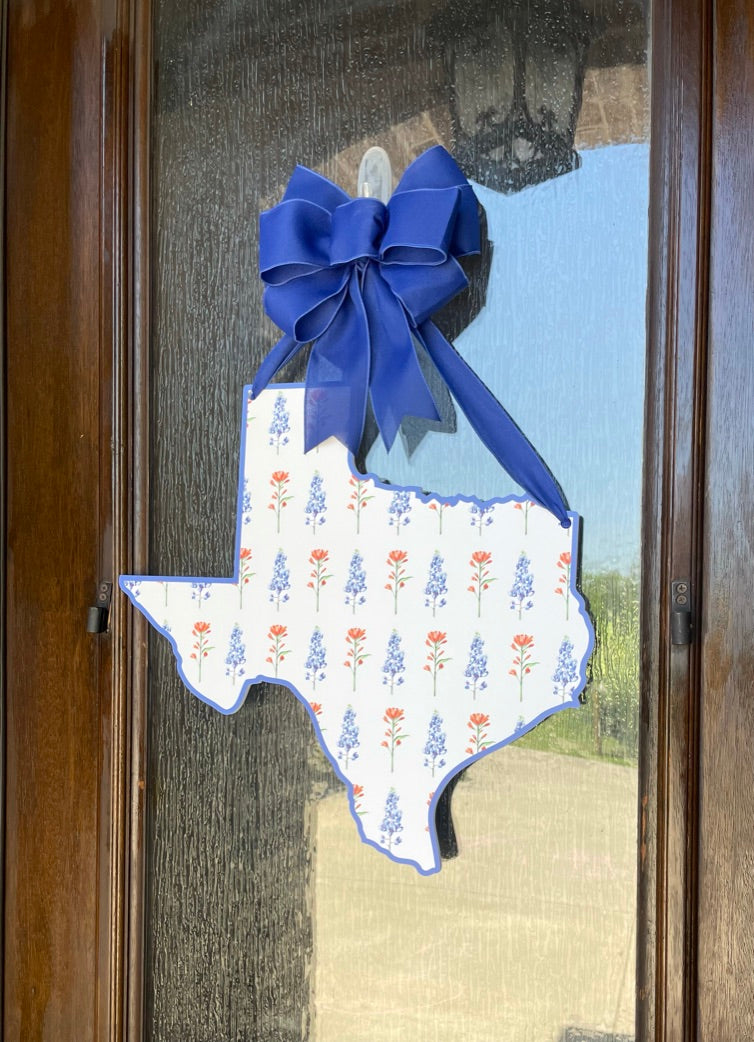 Texas Wildflowers Door Sign
