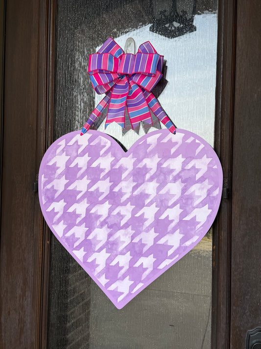 STRIPE PURPLE Be Mine Valentine Door Sign