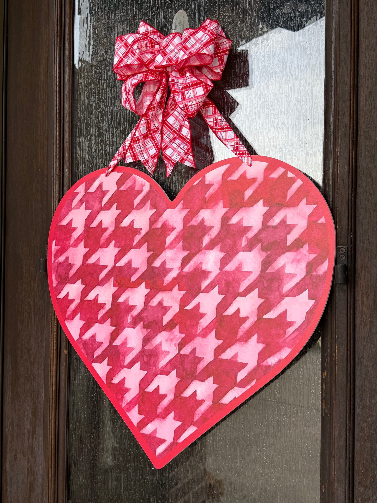 RED PLAID Be Mine Valentine Door Sign