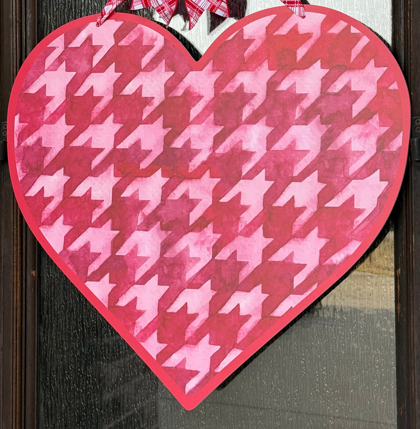 RED PLAID Be Mine Valentine Door Sign